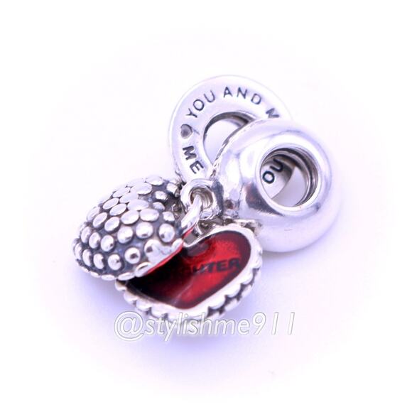 Authentic PANDORA Piece of My Heart Mother / Daughter Charms - Picture 7 of 11